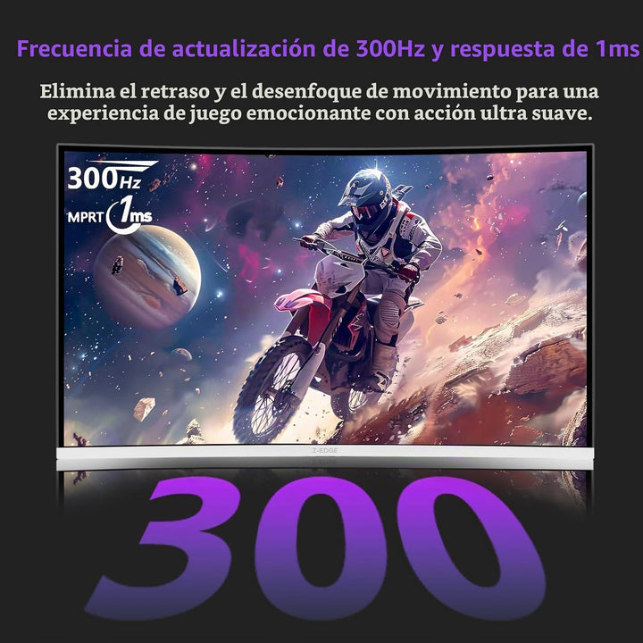 Z Z-EDGE Monitor de juegos curvo de 27 pulgadas, monitor de computa...