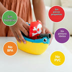 Wow Toys Pip The Pirate Ship - Barco pirata alimentado por fricción con figuras y cañón | Sin baterías, juguete duradero de baño o sala de juegos para niños pequeños de 1 a 5 años