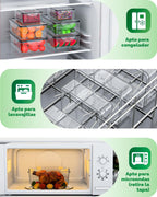 54 piezas de contenedores de almacenamiento de alimentos con tapas herméticas, (27 contenedores y 27 tapas) contenedores de plástico reutilizables sin BPA para la organización de la cocina, cajas de
