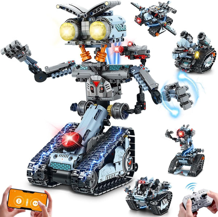 Robot de construcción de juguete con luces juego de