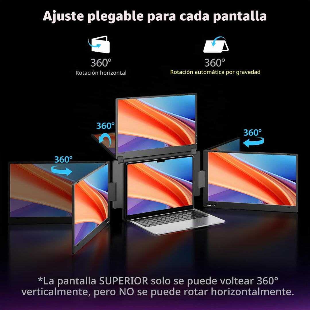 KYY Extensor de pantalla para laptop, monitor portátil cuádruple de...