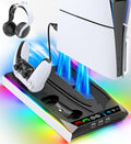 Soporte PS5/Slim/Pro para disco y consola digital, Negro & blanco