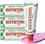 EUTHYMOL Pasta de dientes rosa original (3.7 onzas líquidas x 3, pa...