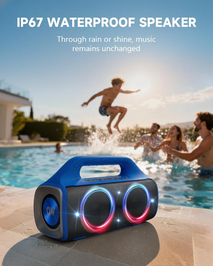 OYW Altavoz Bluetooth impermeable IPX67: 80 W (pico) Altavoces inal...
