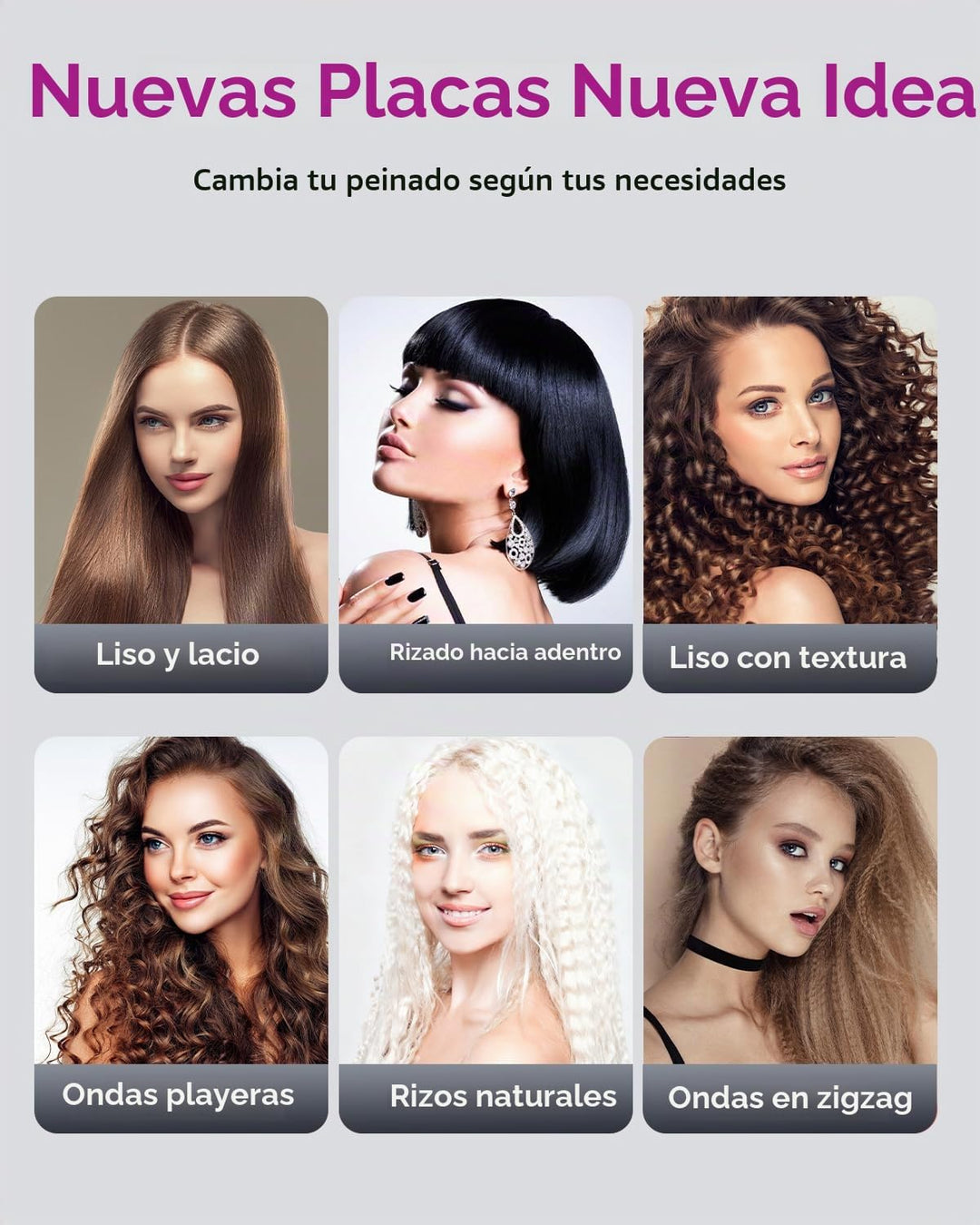 Onduladora de pelo rizadora, alisadora de cabello profesional para...