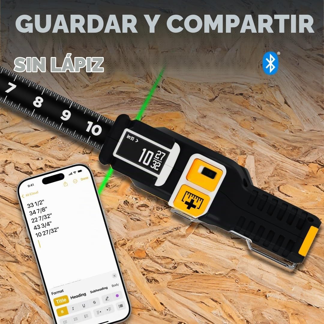 REEKON Cinta métrica digital Tomahawk T1 de 25 pies para el sitio de