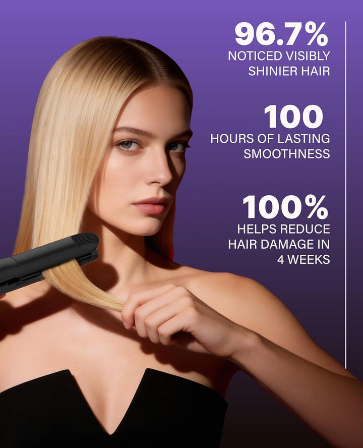 GLAMPALM Plancha de pelo 1" de cerámica plana infundida con Vit...