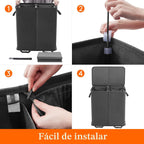 Lifewit Cesta doble para ropa sucia con tapa, bolsas de lavandería
