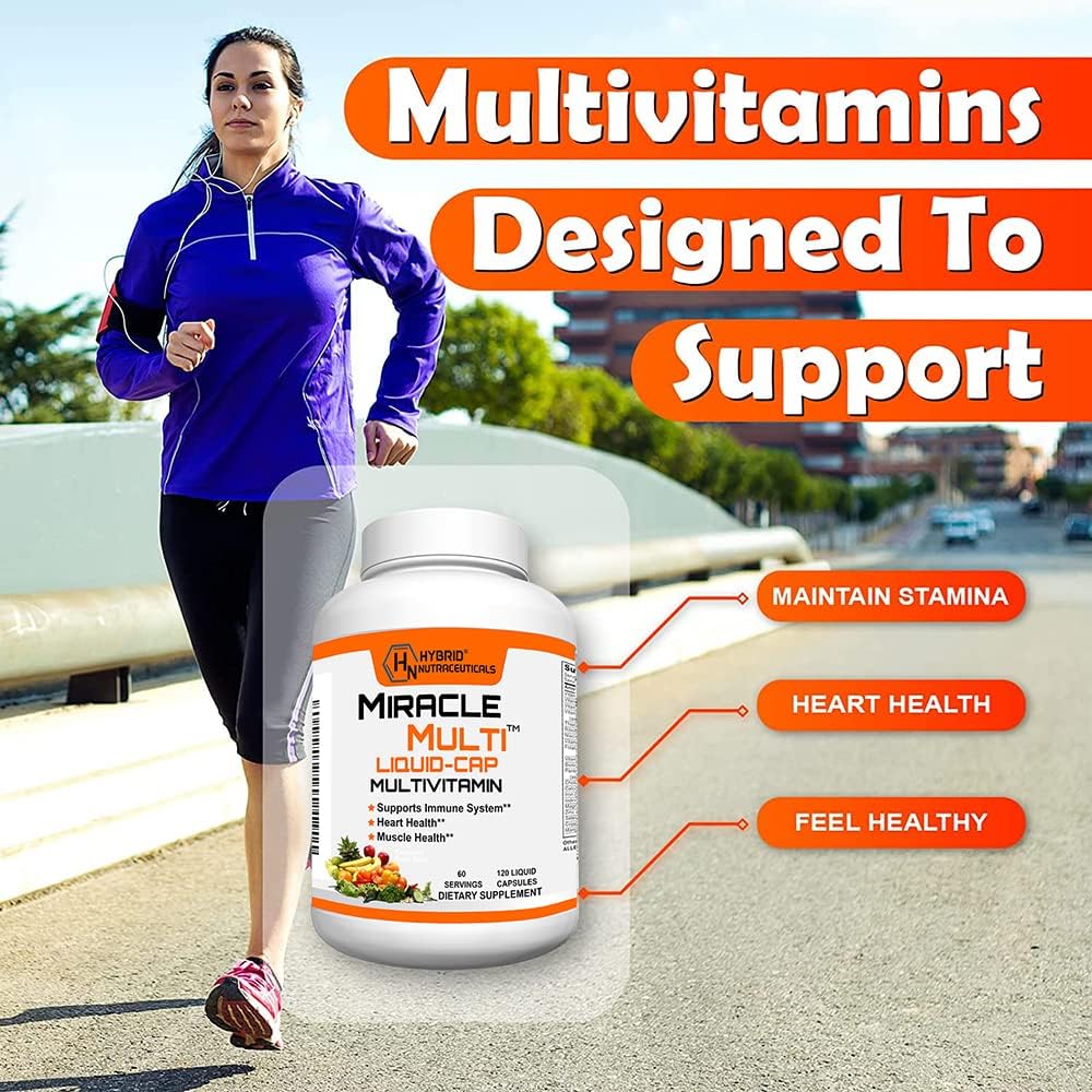 MiracleMulti Cápsulas multivitamínicas líquidas para hombres y muje...