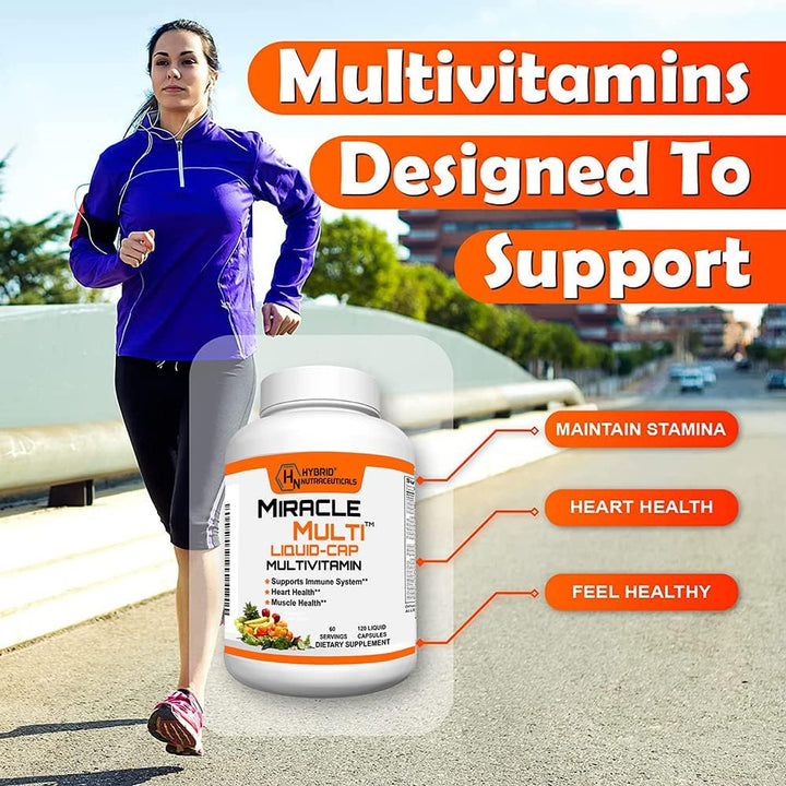 MiracleMulti Cápsulas multivitamínicas líquidas para hombres y muje...