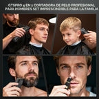 GTSPRO Afeitadoras/Recortadoras para Hombre Profesionales, Recortadora de Cabello Inalámbrica para Cortar el Cabello, Kit de Recortado para Barberos con Pantalla LED y 15 Peines Guía