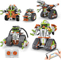 STEM Robot Kit de construcción con control remoto para niños de 8 a 12 años, juguetes técnicos robóticos de codificación, regalos de cumpleaños para niños, kit de ciencia 5 en 1, modelos