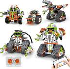 STEM Robot Kit de construcción con control remoto para niños de 8 a 12 años, juguetes técnicos robóticos de codificación, regalos de cumpleaños para niños, kit de ciencia 5 en 1, modelos
