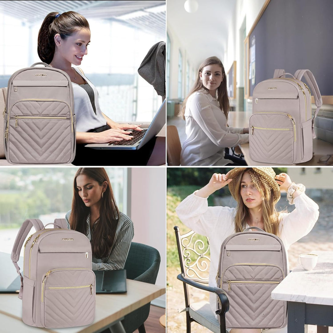 VANKEAN Mochila para laptop de 17.3 pulgadas para mujer, bolsa de t...