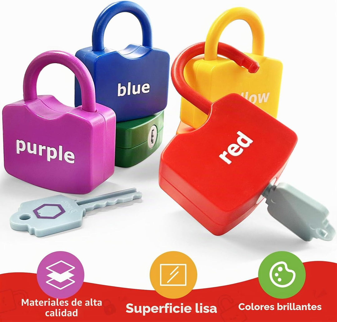 Xylolin Cerraduras de aprendizaje a juego con llaves para niños peq...