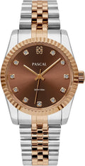 Reloj clásico atemporal PASCAL Timeless Classic Diamond para mujer y hombre, cuarzo suizo