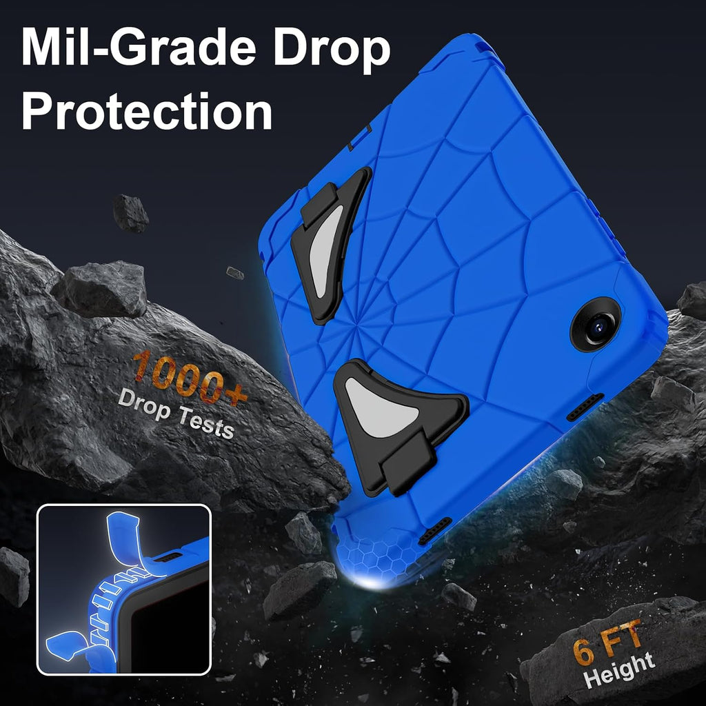 Funda para Samsung Galaxy Tab A11+ Plus 2026 / A9+ Plus de 11 pulgadas, resistente a prueba de golpes con protector de pantalla integrado y soporte, esquina gruesa, azul y negro