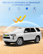 Persianas de ventana para Toyota 4Runner de 5ª generación 2010-2024, accesorios para parabrisas de ventana lateral y trasera, juego completo, protección de privacidad, camping, mantiene el vehículo fresco, color negro, 8 unidades