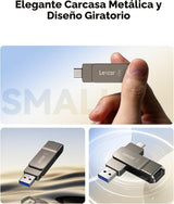 Lexar D40E 128GB Unidad de salto Dual USB 3.2 Gen 1 Tipo-C, Unidad...
