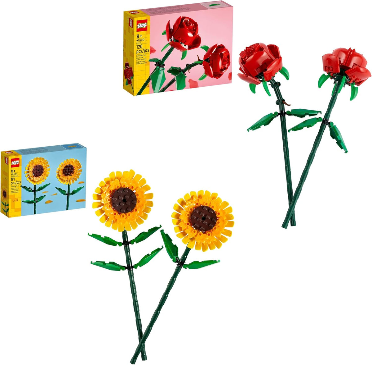 Bundle of LEGO Roses + Sunflowers Building Sets \u2013 Juguetes par...