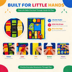 URBAN TOYS Montessori - Tablero de actividades, libro ocupado