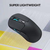 Keychron M3 - Ratón inalámbrico, sensor PAW3395 con botón macro pro...