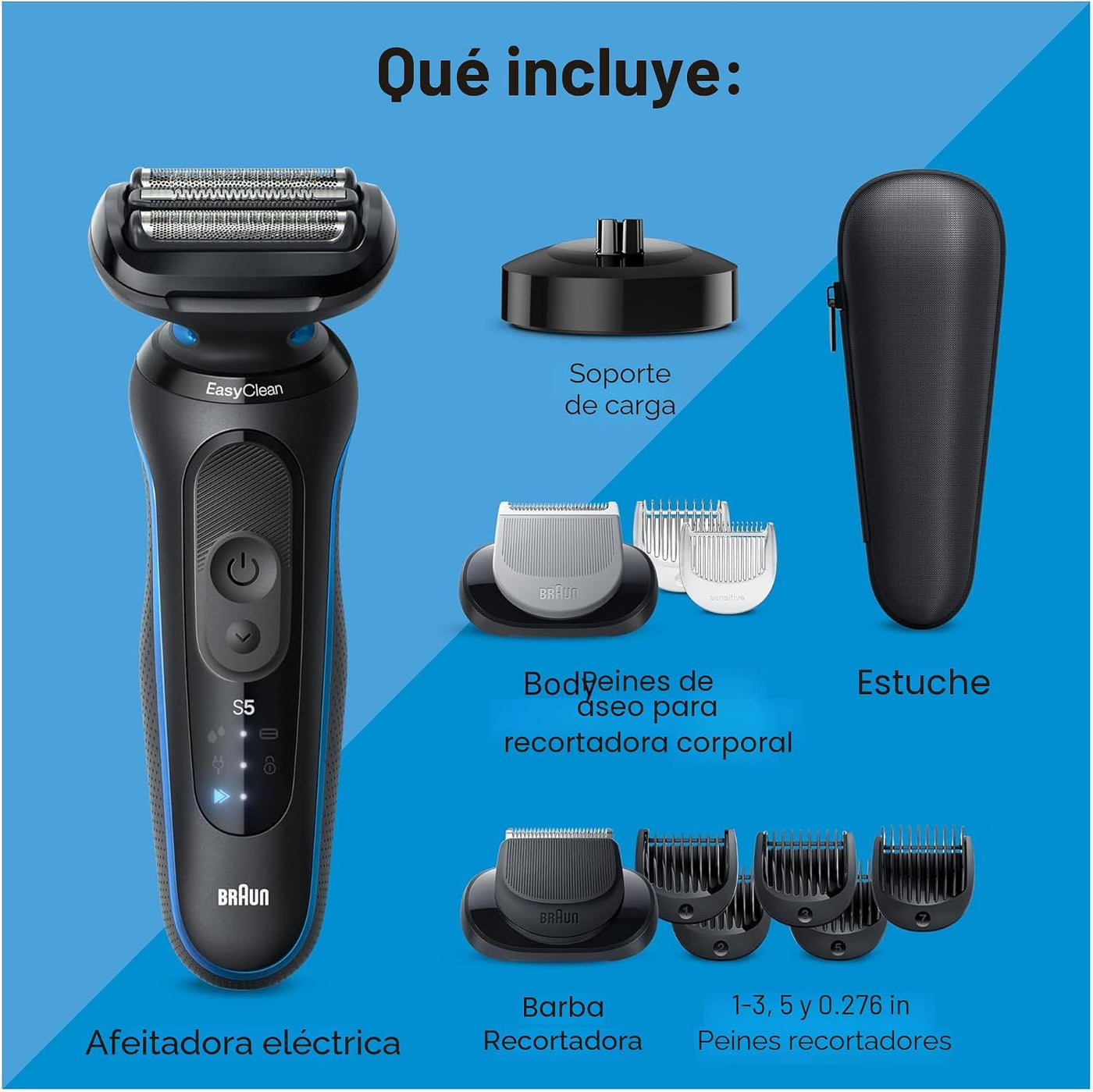 Braun Afeitadora eléctrica para hombres, serie 5 5150cs, maquinilla...