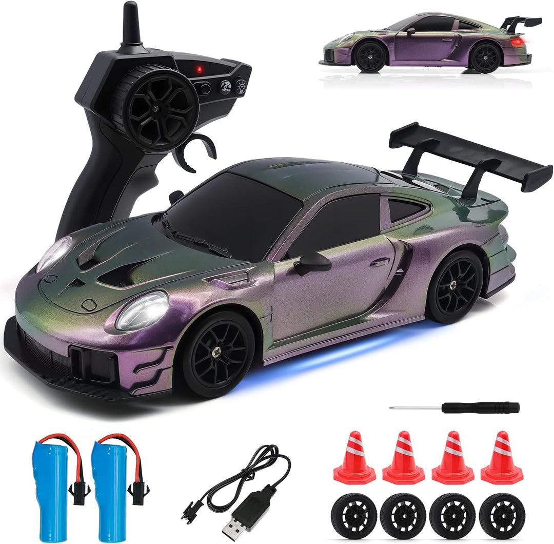 Aka Supaku Coche de deriva a control remoto, 1:24 4WD, vehículo con...