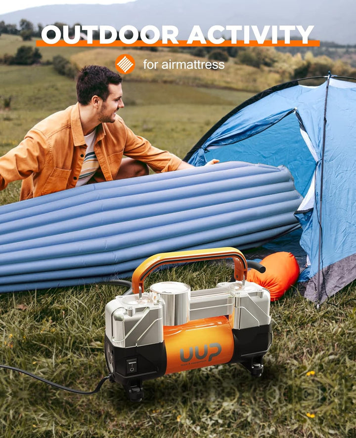 UUP Compresor de aire para inflador de neumáticos, 150PSI 12V CC, d...