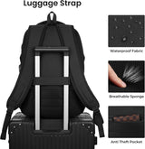 YAMTION Mochila negra para hombres y mujeres, mochila para laptop c...