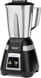 Waring Batidora de cuchillas con tarro de acero inoxidable de 48 oz y palanca y pulso