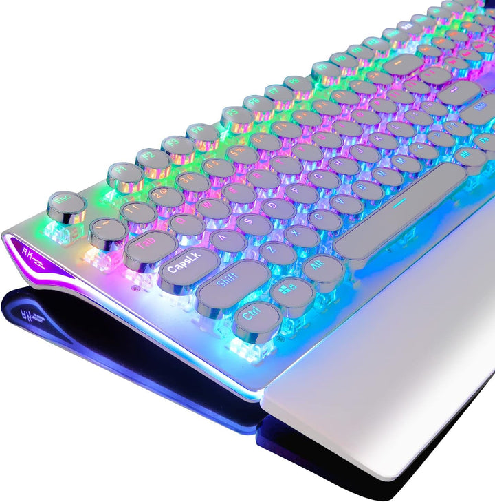 RK ROYAL KLUDGE Teclado mecánico de máquina de escribir S108, tecla...