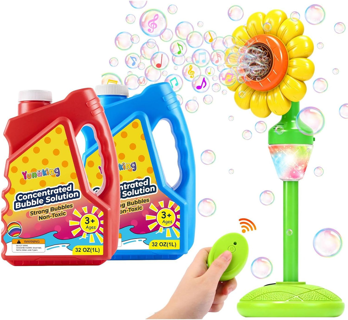 Antorcha musical de la máquina de la burbuja de la flor con la solución concentrada de la burbuja 64OZ