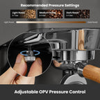 Gemilai G3028A - Máquina de café expreso, cafetera profesional de 15 bares con presión ajustable y espumador de leche automático, doble PID y caldera de 18.6 fl oz, tanque de 57 onzas, acero inoxidable para capuchino, gris latte