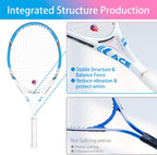 Raqueta de tenis profesional para adultos, 2 jugadores de 27 pulgadas, raqueta de tenis de velocidad aceptable para principiantes y profesionales con 3 pelotas de tenis, 2 amortiguadores de vibración,