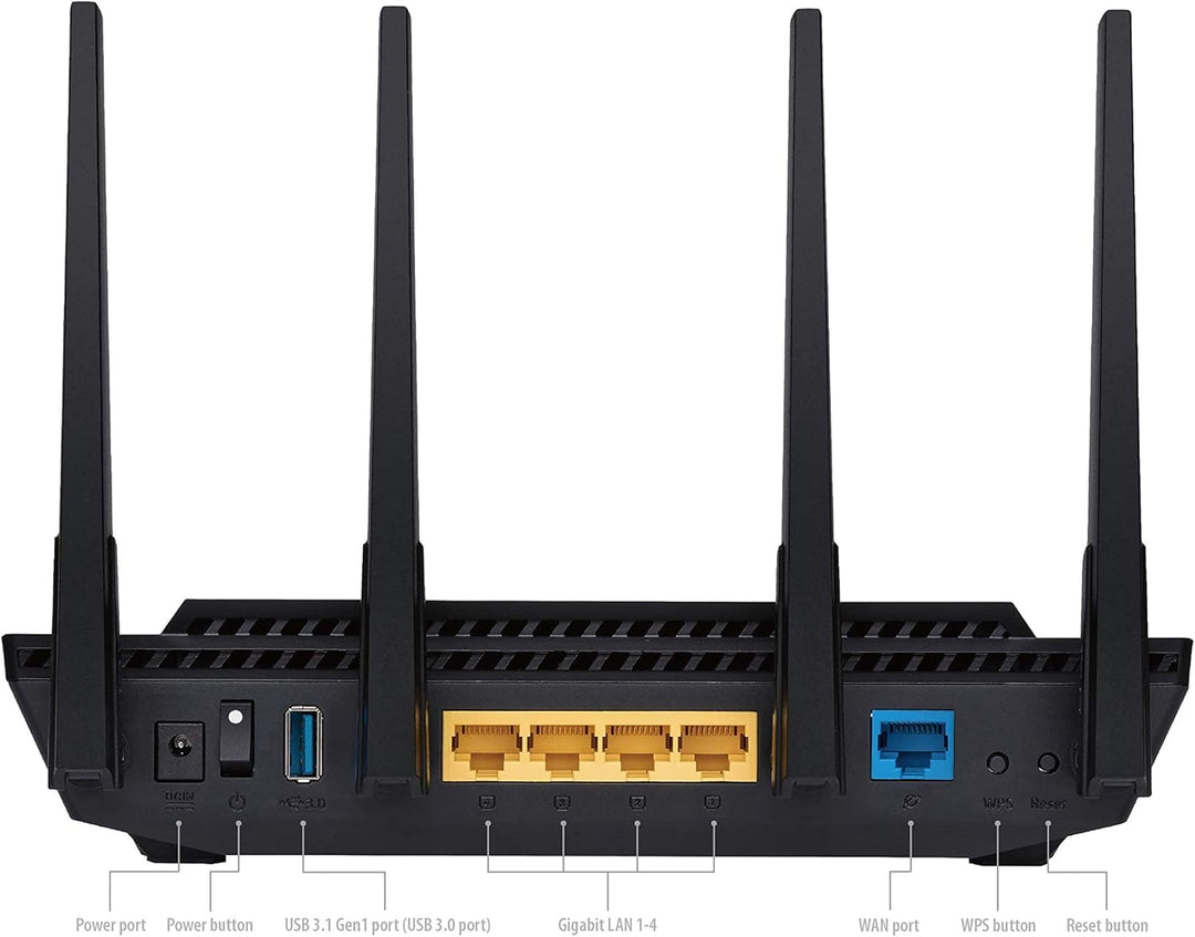 ASUS RT-AX3000 Router inalámbrico Gigabit de banda dual ultrarrápid...