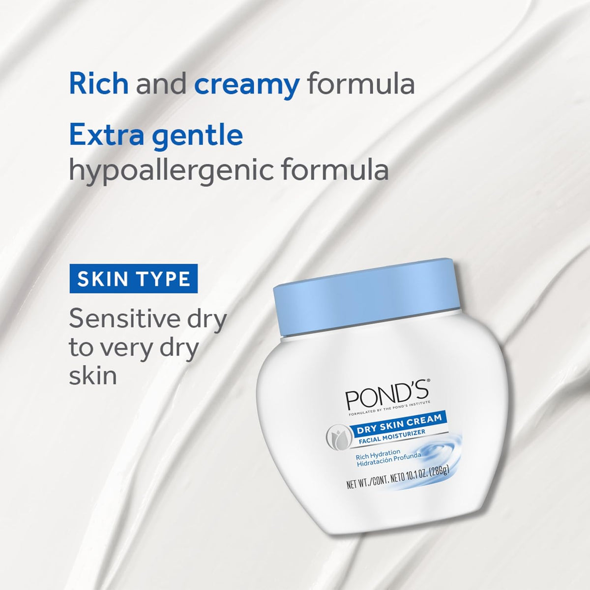 POND'S Crema para piel seca \u2013 Crema facial hidratante para...