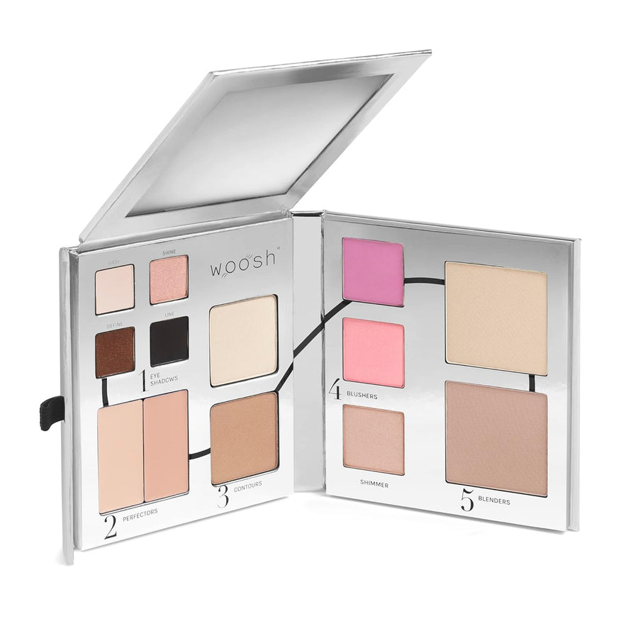 Woosh Beauty, Jetsetter Bundle en #1 Light, cara plegable no recarg...