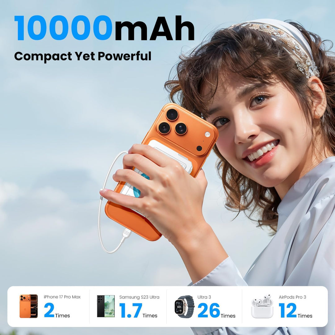 ummz para Magsafe Paquete de Batería 10000mAh, Cargador Portátil Ma...