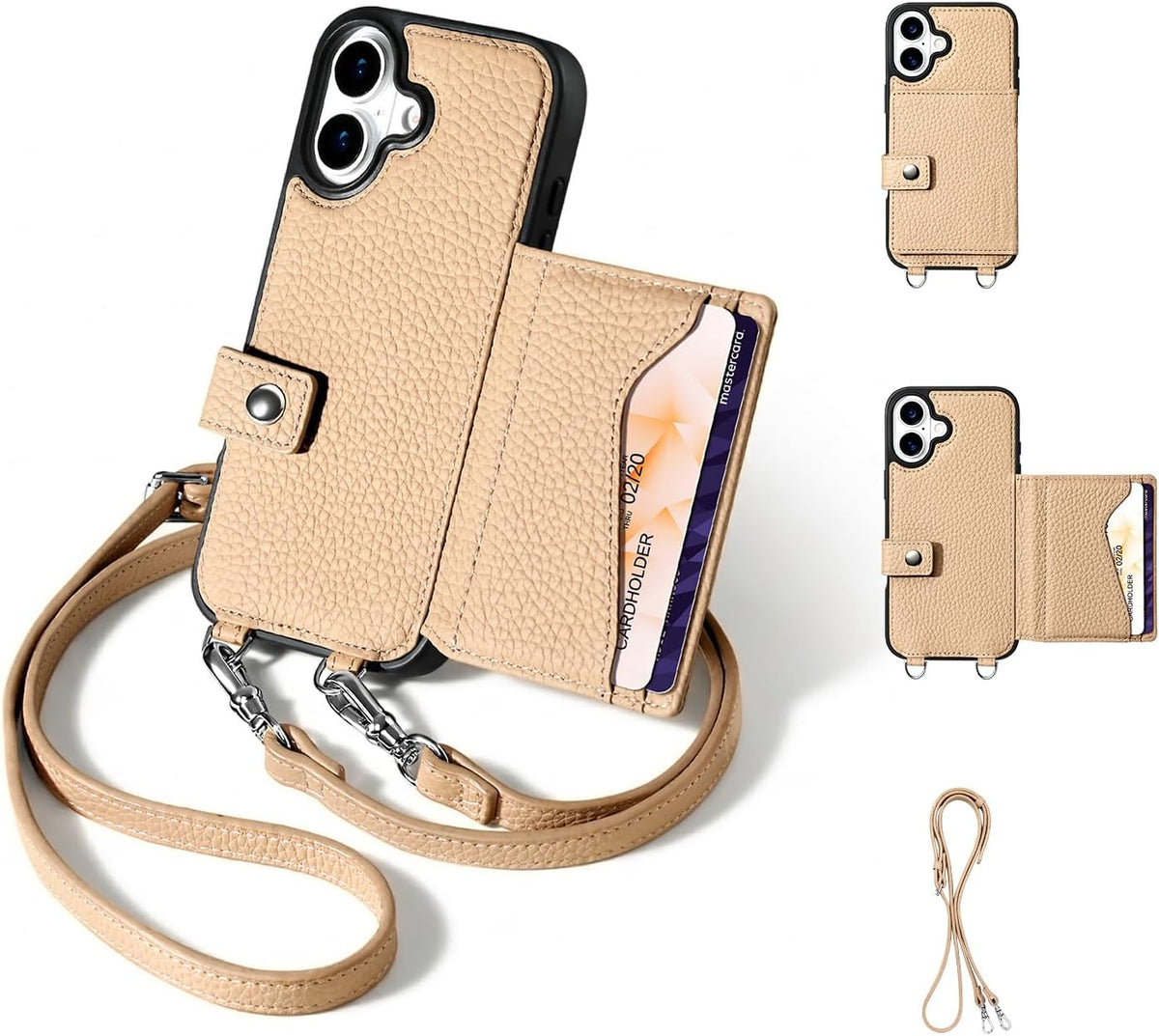 Caja Del Teléfono De La Cartera Del Crossbody Del Cuero Genuino