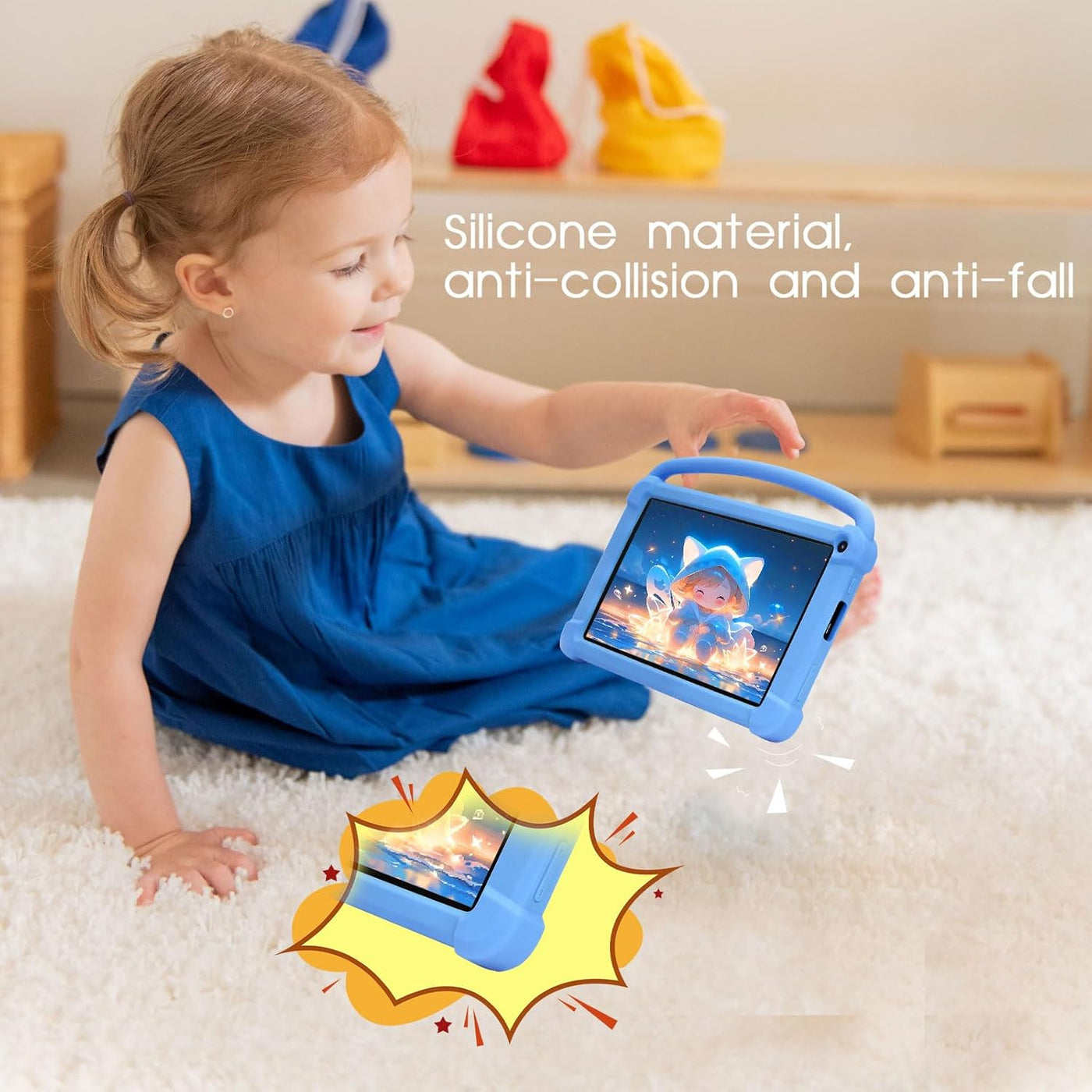 YQSAVIOR Tabletas para niños, Tablet Android 12 para niños, 4 GB RA...