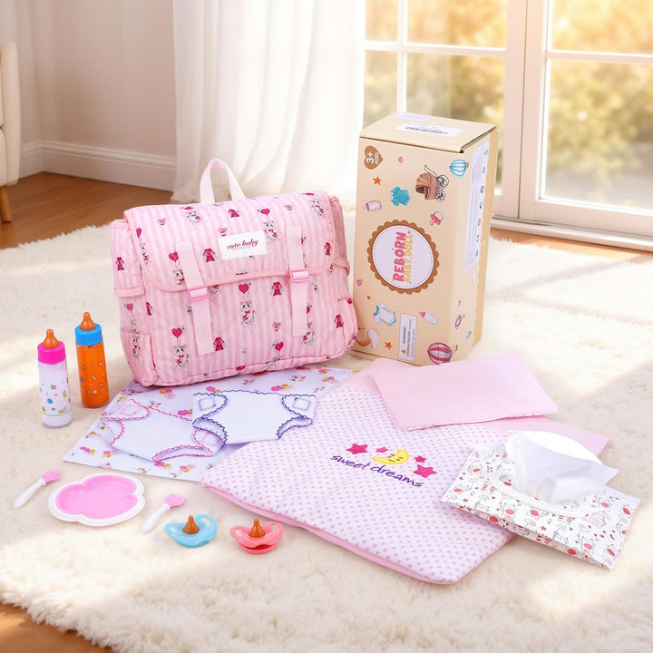 BABESIDE Juego de 14 accesorios para muñecas de bebé de 12 a 15 pul...