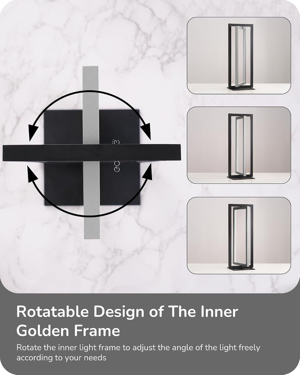 Lámpara EDISHINE Moderna lámpara de mesa LED, 750 lm, lámpara de noche regulable continua, 3 temperaturas de color, lámpara de mesita de noche con control de interruptor para sala de estar, dormitorio