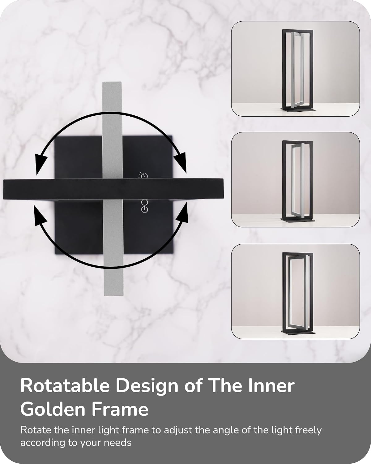 Lámpara EDISHINE Moderna lámpara de mesa LED, 750 lm, lámpara de noche regulable continua, 3 temperaturas de color, lámpara de mesita de noche con control de interruptor para sala de estar, dormitorio