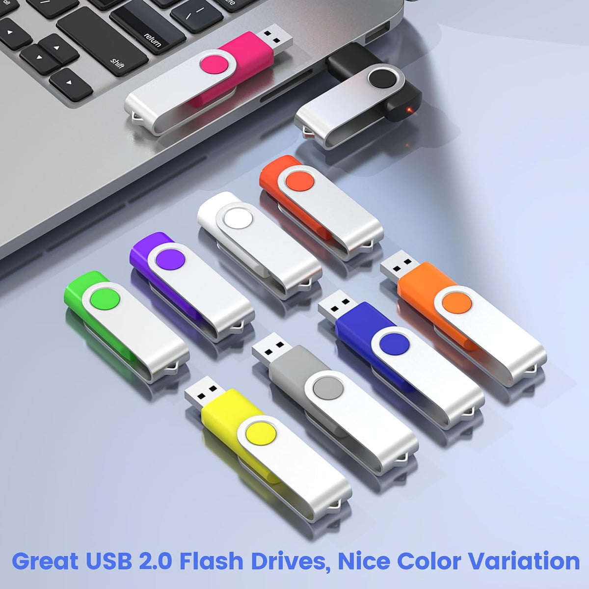 ABLAZE Unidad flash de 1 GB, paquete de 10 unidades, memoria USB 2....