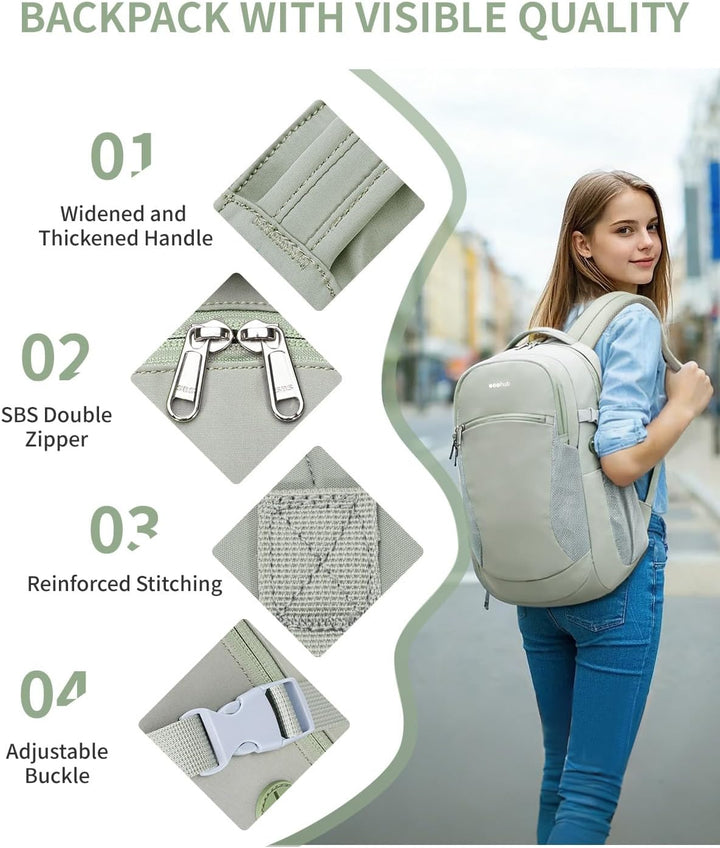 ECOHUB Mochilas para laptop de 17 pulgadas con compartimento para l...