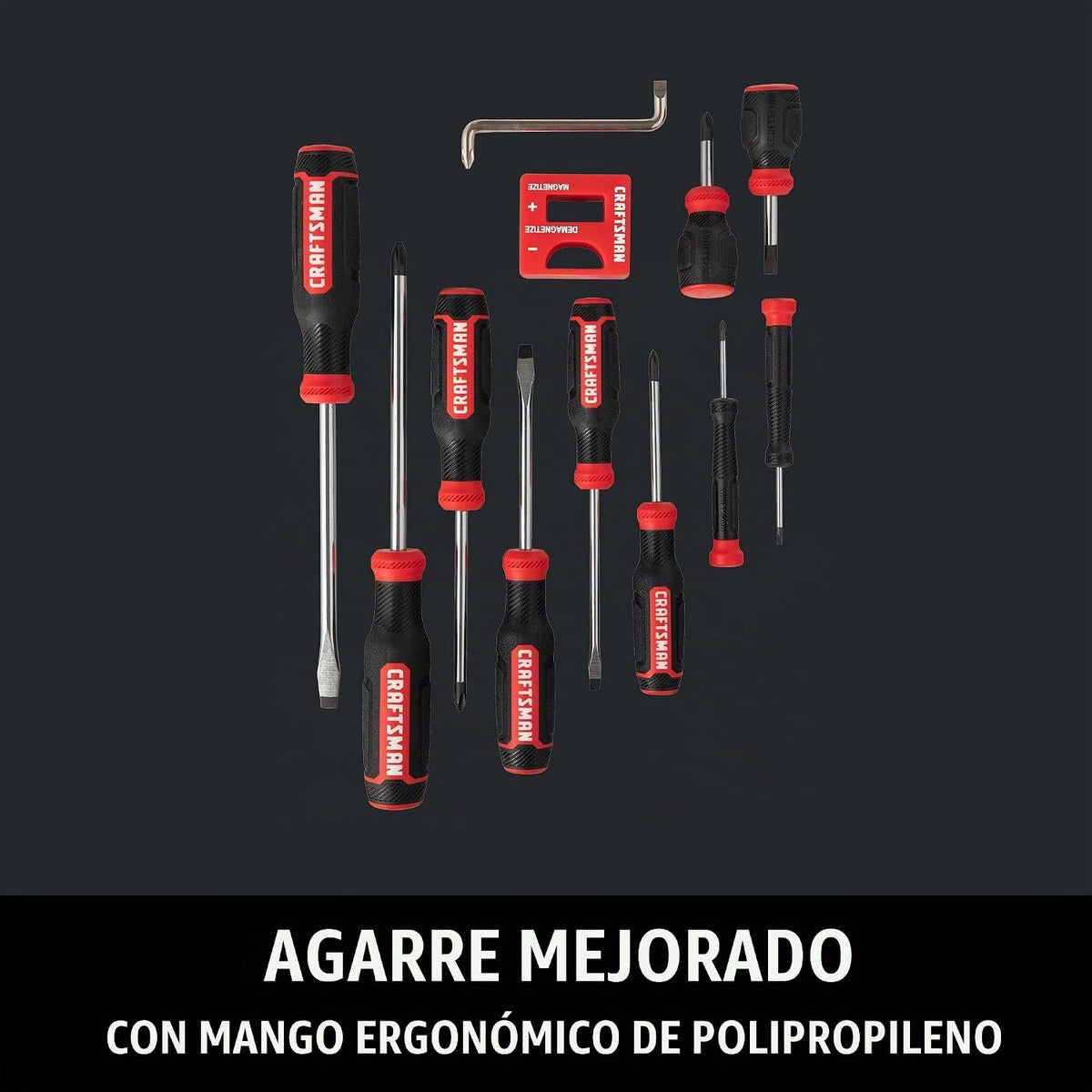 Juego de destornilladores CRAFTSMAN, bimaterial, 12 piezas (CMHT65071N)