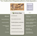 Organizador de cajones de cubiertos y utensilios, 18.5-33 pulgadas, bambú