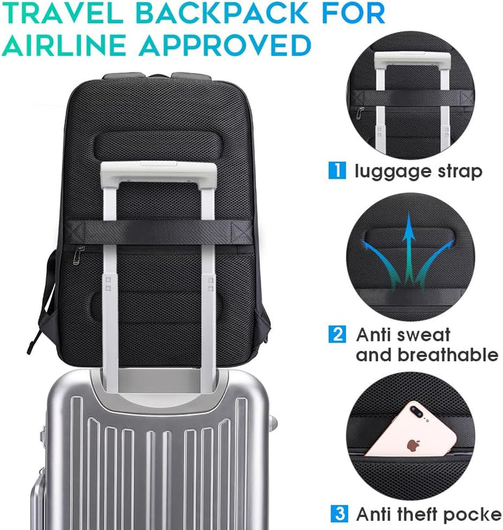 BANGE Mochila inteligente de negocios, impermeable, para laptop de...