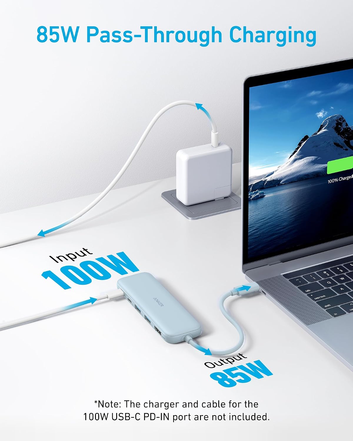 Anker Hub USB C, adaptador USB C 5 en 1 a HDMI con pantalla 4K, USB...
